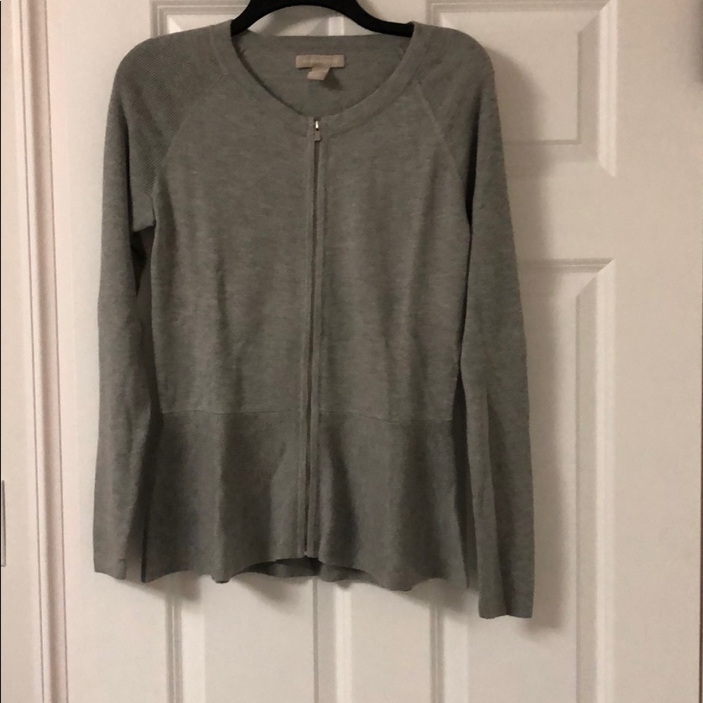Banana Republic Gray Zip Sweater